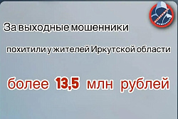 За праздничные выходные мошенники похитили у жителей региона более 13,5 млн рублей