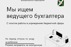 В финансовое управление администрации УКМО требуется ведущий бухгалтер
