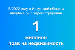 Более 1 миллиона прав на недвижимость зарегистрировано Управлением Росреестра по Иркутской области в 2022 году