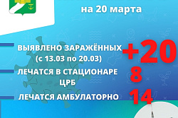 В период с 13 марта по 20 марта в Усть-Кутском районе выявлено 20 новых случаев коронавируса.