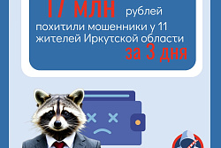 За три дня жители Приангарья перечислили мошенникам 17 миллионов рублей