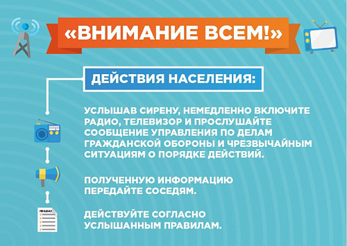Действия населения при получении сигналов гражданской обороны